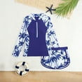 thumbnail image 2 of RUTAYY Toddler Girl Swimsuit Long Sleeve Rash Guard With Shorts Sun Swim Suit Pool Beach Summer Water Play Quick Drying Bathing Suit, Blue, 11-12 Years, 2 of 6