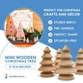 thumbnail image 4 of Mini Wooden Christmas Tree 2-3/4 inch, Pack of 25 Unfinished Wood Miniature Trees for Christmas Crafts, Peg People, Nature Table, and Small World Play, by Woodpeckers, 4 of 7