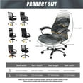 thumbnail image 5 of FKELYI Grey Gold Marble Texture Print Office Chair Cover with 2 Pcs Armrest Covers Swivel Boss Chair Slipcover Anti-Dust Protector for Armchair Home Decor, Large, 5 of 6