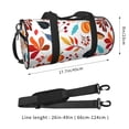 thumbnail image 2 of Zufioo Autumn Pumpkins Fall Leaves Print Round Sports Travel Duffel Bag, Airplane Weekender Bag, Waterproof Gym Backpack, Unisex, 2 of 6