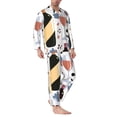 thumbnail image 2 of Fotbe Wine Bottles Glasses Pijama de Hombre con Estampado de Manga Larga, Conjunto de 2 Piezas, Ropa de Dormir Suave y Cómoda con Bolsillos-Medium, 2 of 7