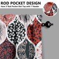 thumbnail image 3 of Vintage Red and Black Honeycomb Grid Tier Kitchen Curtains for Bathroom Living Rod Pocket Window Drapes 28"x36" 2 Panels Window Treatment Tiers, 3 of 4