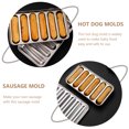 thumbnail image 4 of KAKOWELY Grill Sausage Mold Steamer Hot Dog Mold Stainless Steel Hot Dog Making Mold,7.48"X4.33"X1.38", 4 of 4