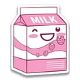 thumbnail image 1 of Milk Box Happy Sticker -Smartprints Designs, Vinyl Sticker, 1 of 3