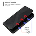 thumbnail image 2 of Funda tipo cartera de cuero magnético texturizado con patrón en S para iPhone 6, 7, 8, SE2 y SE3: alta resistencia magnética, ranuras para tarjetas, antiarañazos y protección duradera., 2 of 5