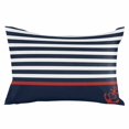 thumbnail image 2 of Anchor Navy Blue Queen Size Pillow Cover, Pillowcase Protectors with Zipper, Breathable Decorative Throw Pillow Case Cover, Red Nautical White Geometric Stripes Pillow Shams for Couch Sofa 20x30Inch, 2 of 8