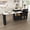 White, variant on Kitchen Island with Extendable & Rotating Table, MDF with Walnut Veneer Retro Design, 4 Drawers & Glass Door Cabinets with Built-in Socket, Expandable Dining Station for 2-4 Person
