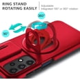 thumbnail image 4 of Nagebee For Samsung Galaxy A25 5G Case with Tempered Glass Screen Protector, [Military-Grade] Full-Body Protective, Magnetic Car Ring Holder Cover Case (Red), 4 of 7