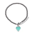 thumbnail image 1 of Pulsera para Mujer con Dije de Corazón LuckyLy, Brazalete de Acero Inoxidable, Modelo Ada plateado UNITALLA, 1 of 6