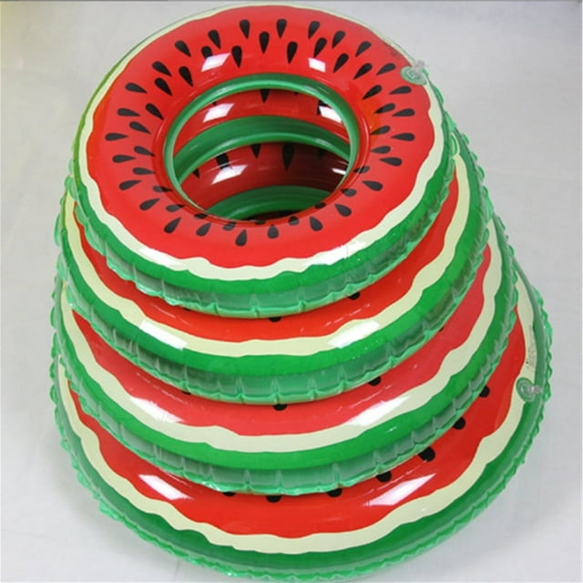 Flotadores inflables para piscina para niños, paquete de 4 flotadores, tubos de piscina, anillos de natación, frutas, agua, sandía flotante, kiwi, naranja, juguetes inflables para piscina, f