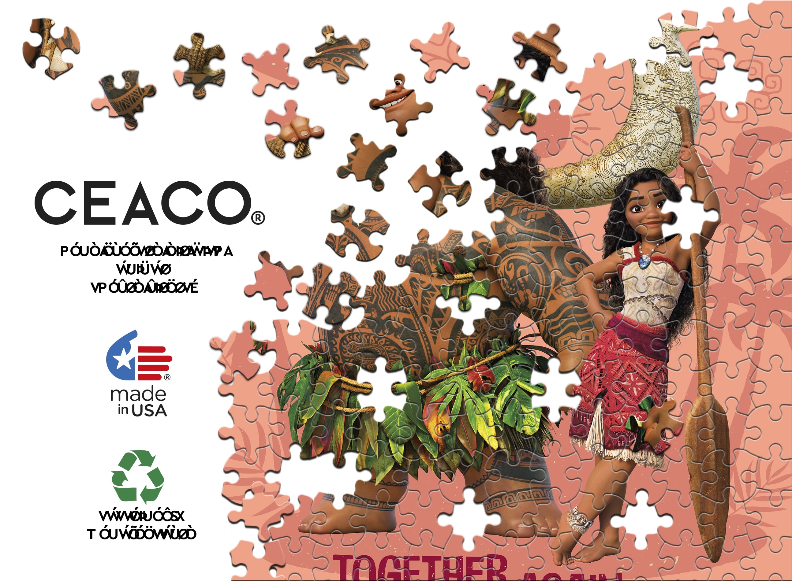 Ceaco 200 Piece Moana 2, Together Again Interlocking Jigsaw Puzzle