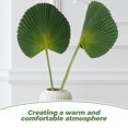 thumbnail image 2 of Decoración de hojas verdes artificiales, arreglo floral, suministro de hojas artificiales realistas, decoración artesanal, 2 of 6