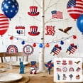 thumbnail image 2 of DefiDgd 12pcs 4th of July Wooden Hanging Ornaments,Patriotic USA Flag Style Hanging Decor for Memorial Day Anniversary Party Home Tree Window Wall Decoration(G), 2 of 6
