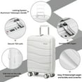 thumbnail image 7 of Joyway 5-Piece Luggage Set PP Hardshell Spinner Suitcase with TSA Lock - (Expandable Carry-On 20 Inch) (24 Inch 28 Inch) for School, Travel, Weekend -White, 7 of 7