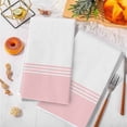 thumbnail image 3 of Pink White Striped Kitchen Towels Set of 2, Modern Abstract Art Aesthetics Soft Microfiber Dish Towels, Absorbent Quick-Dry Washable Dishcloths for Kitchen Cleaning, Drying Dishes, 18x28 Inches, 3 of 9