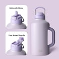 thumbnail image 5 of BOTTLE BOTTLE Insulated Water Bottle 64 oz with Straw and Dual-use Lid Stainless Steel Water Bottle with Handle Stainless Steel Jug for Workout Gym Soccer and More Sports purple, 5 of 7