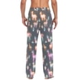 thumbnail image 4 of FORMRS Mens Pajama Pants with Pockets Cotton Sleepwear Lounge Bottoms Sizes S-2XL, Neon Llamas Pattern, 4 of 7