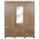 thumbnail image 1 of Mueble Armario Closet Ropero KingsHouse Espejo Puertas Doble Vista Café 180x50x220 cm, 1 of 8