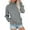 Dark Gray, variant on Women's Mock Neck Pullover Sweater Loose Fit Long Sleeve Casual Comfortable Everyday Top Dark Blue XXL