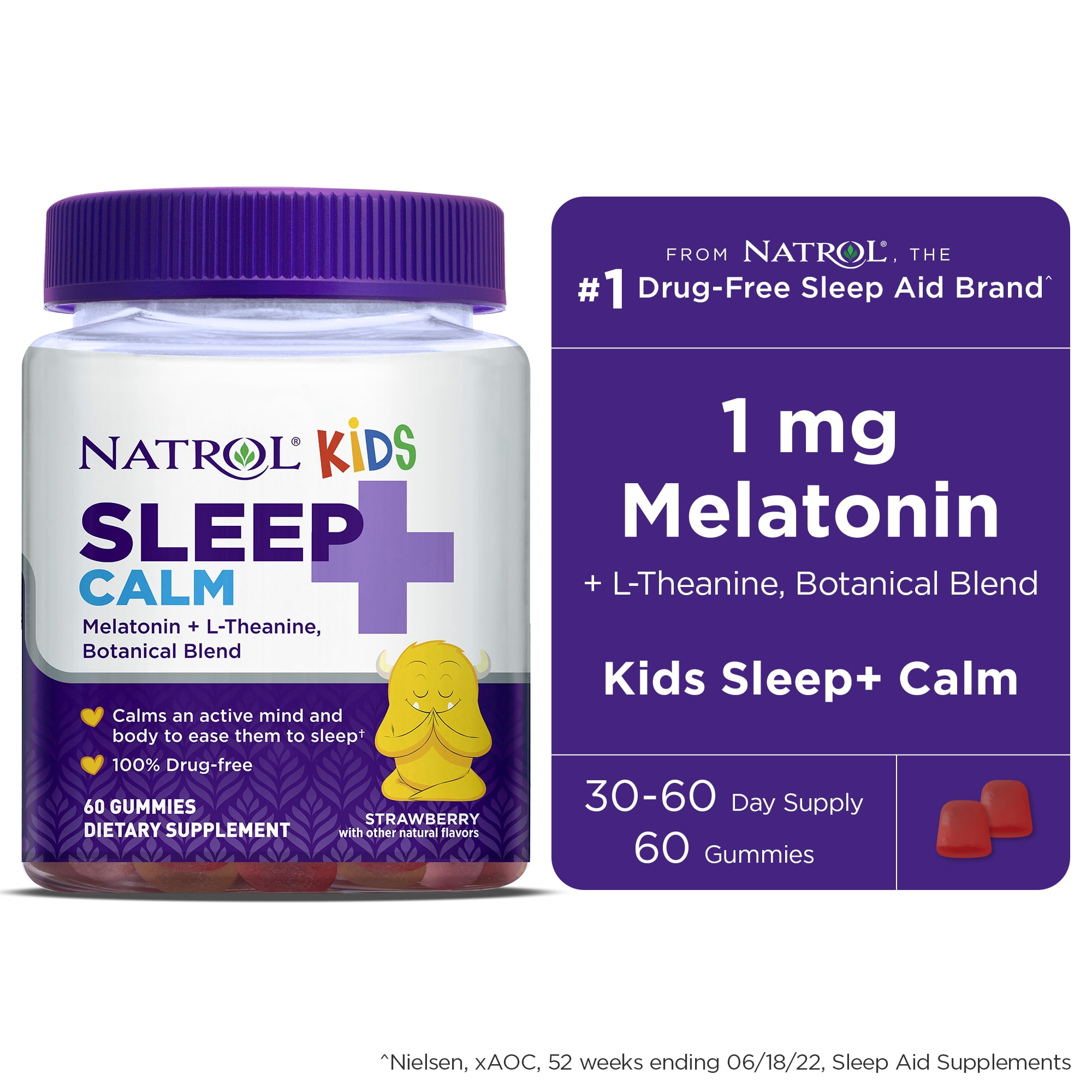 Natrol® Kids Sleep+ Calm, Sleep Aid Supplement, Ages 4 and Up, Drug