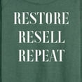 thumbnail image 3 of Instant Message - Restore Resell Repeat  - Women's Lightweight French Terry Long Sleeve Shirt, 3 of 6