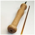 thumbnail image 2 of Punch Needle Crochet Needles Sewing Accessories Hole Wooden Handle Copper Tube Threader Patchwork DIY Handmade Craft Yarn, 2 of 9