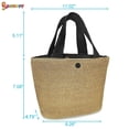 thumbnail image 3 of Spencer Women Straw Woven Tote Bag Summer Beach Rattan Paper Handbag Tote Purse Travel Boho Bag, 3 of 8