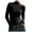 Black, variant on Women's Fall Winter Turtleneck Long Sleeve Shirts Solid Color Basic Thermal Underwear Tops Purple S