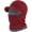 Red, variant on Winter Knit Hat with Visor Face Cover & Neck Warmer, Fleece Lined Winter Hat, Ear Flap Beanie for Men Women Outdoor