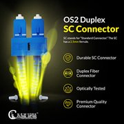 NewYork Cables 15M OS2 SC to SC Fiber Patch Cable | Single Mode Duplex Corning 9/125