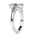 thumbnail image 2 of Edge Jewel 14K White Gold Plated Diamond Ring for Her - Wedding Ring - Pear Cut Excellent 2.5 Ct Diamond Ring - Three Stone Diamond Band for Women - Engagement Wedding Diamond Ring for Her, 2 of 3