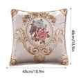thumbnail image 3 of chaungfeng Vintage Euro Emboss Flower Pillows Covers 18.9"x18.9",Sofa Upholstery Cushion Cover, Car Office Bedrooms Home Backrests Pillowcases, 3 of 6