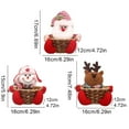 ZHENYANGli Christmas Candy Storage Basket Santa Claus Snowman Candy