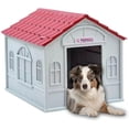 thumbnail image 1 of Casa Para Perro Q Perrón Raza Chica Impermeable Techo Rojo, 1 of 6
