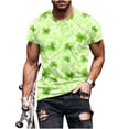thumbnail image 2 of Blczomt Irish Men's T Shirts St Patricks Day Oversized Green T-Shirt Clover Graphic Big & Tall Regular-Fit Shamrock Summer Top, 2 of 5