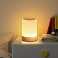 thumbnail image 1 of Small Bedside Table Lamp, 256 RGB Color Changing & Warm Touch Lamps for Bedroom, USB Rechargeable Wireless Nightstand Lamp, 1 of 5