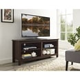 thumbnail image 2 of 58" Simple Wood TV Stand Media Storage Console - Traditional Brown, 2 of 4