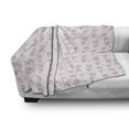 thumbnail image 2 of Romantic Soft Flannel Fleece Blanket, Abstract Diamond Forms Hearts and Triangles Girls Retro Love Triangle, Cozy Plush for Indoor and Outdoor Use, 50" x 60", Pink Dark Coral White, by Ambesonne, 2 of 5