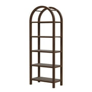 Aila Arched 5 Tier Etagere in Dark Brown