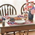 thumbnail image 3 of Sm:)e 4th of July Placemats Set of 4 Stars Independence Day Patriotic Table Decoration Gifts Home Kitchen Dining Indoor Holiday Decor,12 x 18 Inch, 3 of 7