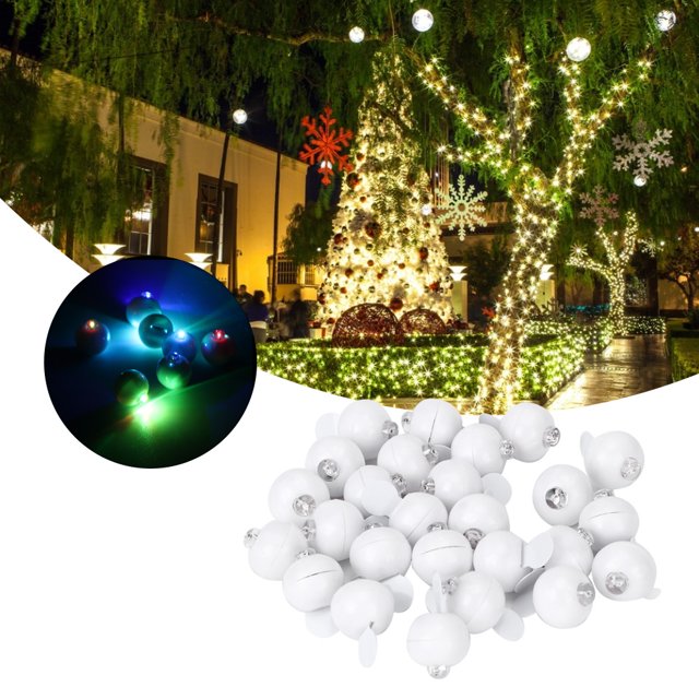 Luces LED 100 Uds Mini Lámparas Redondas De Bola De Globo Navidad