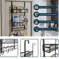 thumbnail image 2 of Consumest Over-the-Door Hanging Organizer with 9 Hooks & 2 Baskets, Black, 2 of 7