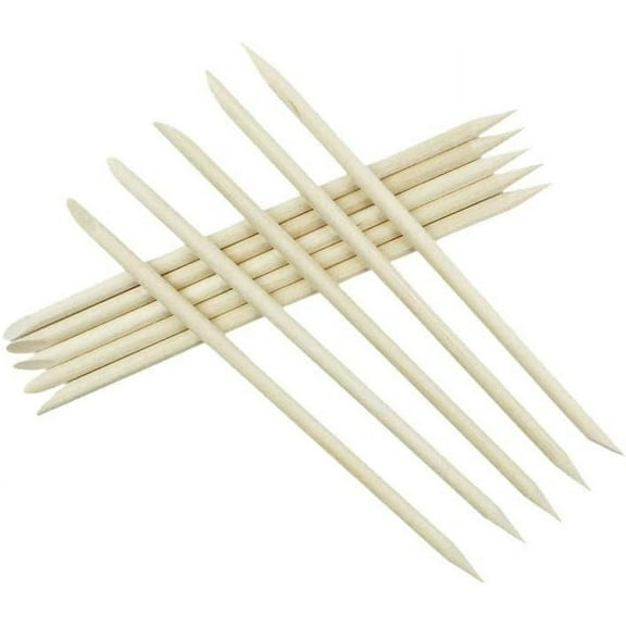 100 Pcs 4.3in Wooden Orange Sticks Nail Cuticle Stick for Pusher Remover Manicure Art Pedicure