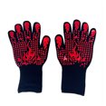 thumbnail image 1 of 1 par de guantes para barbacoa resistentes al calor, tamaño único, antideslizantes, transpirables, elásticos, con apertura de muñeca, guantes para cocinar a la parrilla, 1 of 8