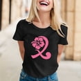 thumbnail image 2 of T-shirt à Manches Courtes Imprimé Graphique pour Femmes Col Rond Décontracté Confortable Haut d'Été pour les Vacances Usage Quotidien, 2 of 4