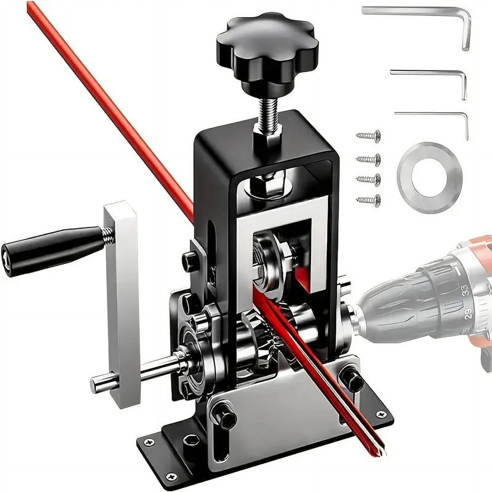 DEXIMRO Manual Wire Stripping Machine Gauge Wire 0.06-1 inches,Scrapping Copper Wire Peeler Machine,Drill Powered Hand Crank Wire Stripper Tool for Scrap Copper Recycling