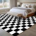 thumbnail image 4 of 5'x7' Area Rugs for Living Room Bedroom, Black White Plaid Washable Rug Carpet Runner Indoor Outdoor, Farmhouse Modern Minimalist Geometric Non Slip Floor Mats Area Rug for Kitchen, Nursery, 4 of 8