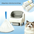 thumbnail image 6 of Drawstring Cat Litter Box Liners, Heavy Duty Replacement Bags for Automatic Self-Cleaning Litter Boxes, 60 Count, 26.4 x 12 Inch, Leakproof Tear Resistant, 6 of 6
