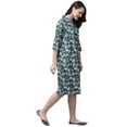 thumbnail image 2 of eloria Floral Printed Women's Fashion Stylish Short In Mandarin Neck Design Dress, 2 of 5