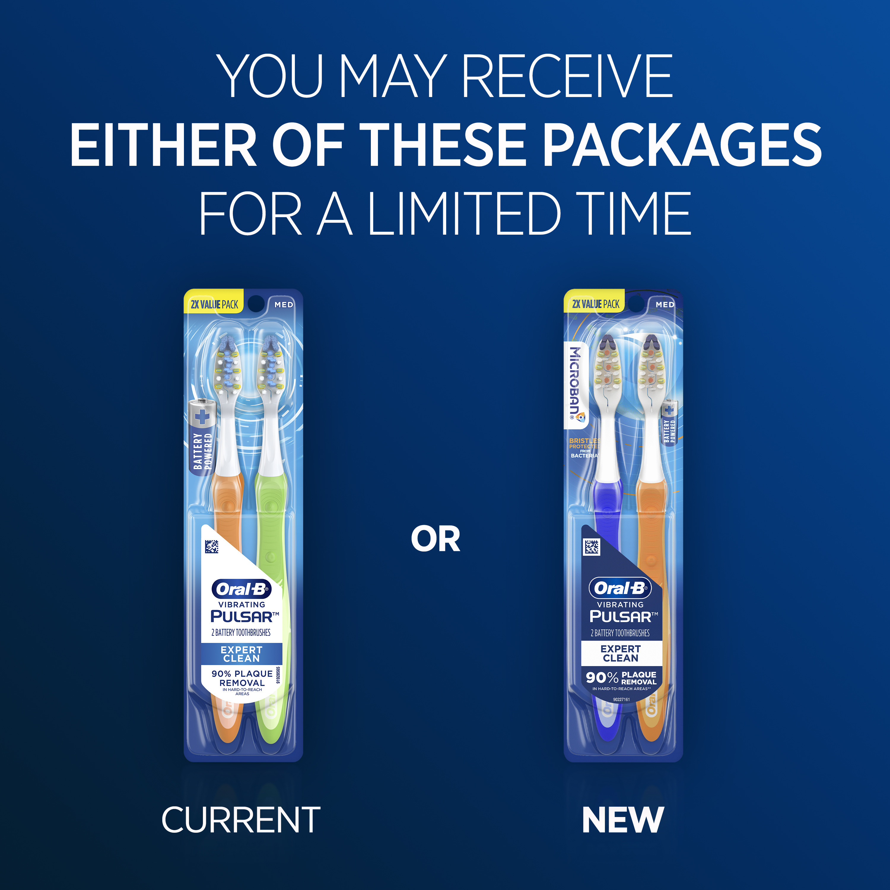 Oral-B Vibrating Pulsar Battery Toothbrushes, Full Head, Medium, 2 Count, for Adults and Children 3+ - image 5 of 10